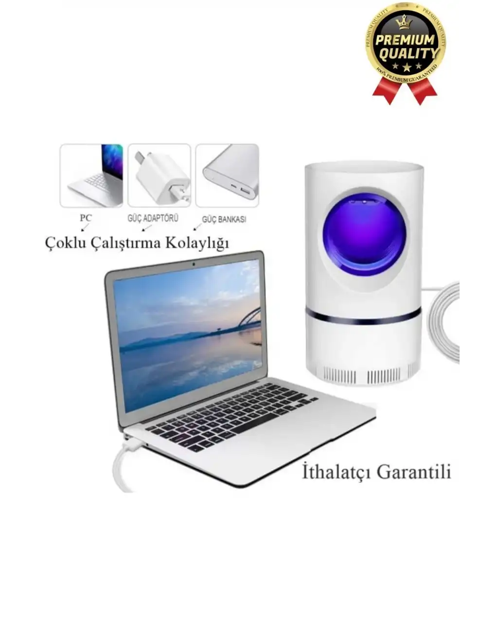 Premium Kimyasalsız Sessiz Şarjlı Uv 6 Işıklı Elektrikli Haşere Böcek Sinek Kovucu Öldürücü Lamba