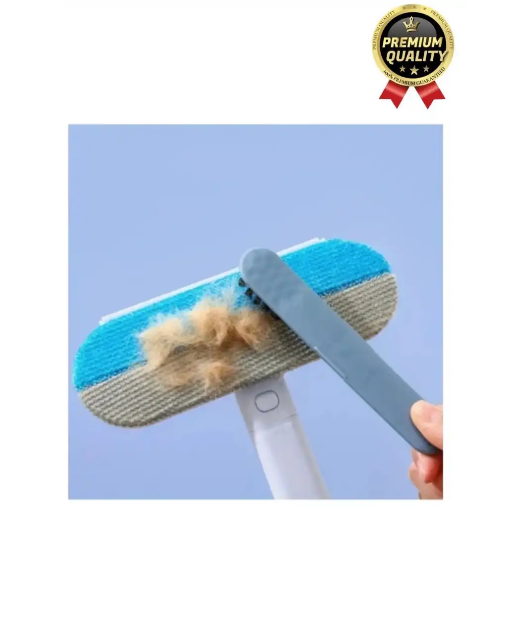 Çok Amaçlı Çift Taraflı Uzun Saplı Koltuk Halı Hijyeni Kedi Köpek Evcil Hayvan Tüy Temizleme Fırçası