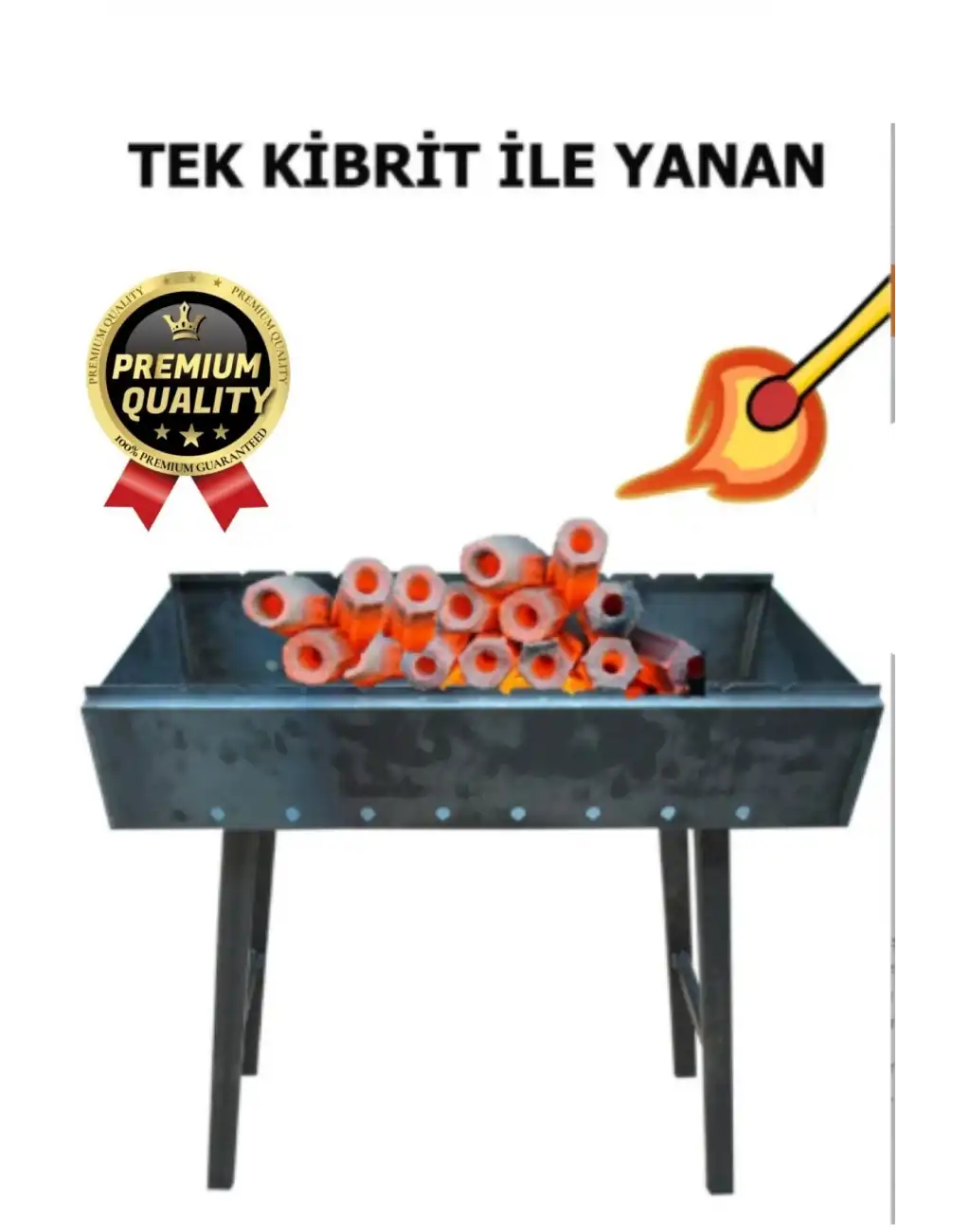 Özel Üretim Pratik Kullanımlı Piknik Odun Çıra Gerektirmeyen Tek Kibritle Yanan Mangal Kömürü 2 KG