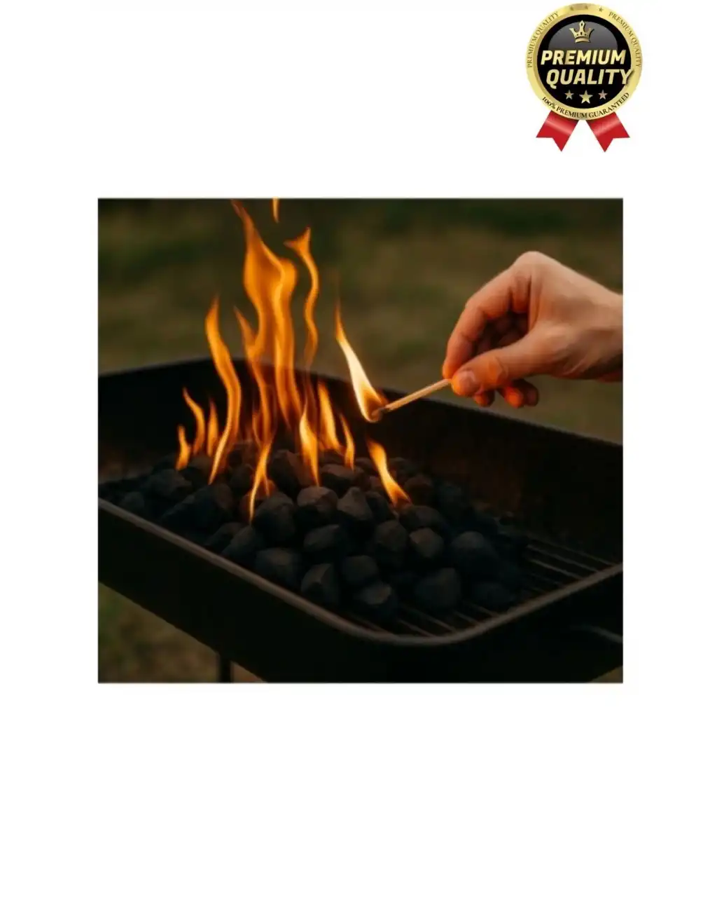 Özel Üretim Pratik Kullanımlı Piknik Odun Çıra Gerektirmeyen Tek Kibritle Yanan Mangal Kömürü 2 KG