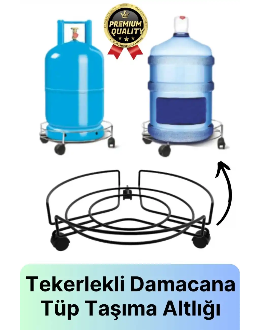 Çok Fonksiyonlu Dayanıklı Kaymaz Yapı Metal Ağır Yükler Tekerlekli Saksı Damacana Tüp Taşıma Altlığı