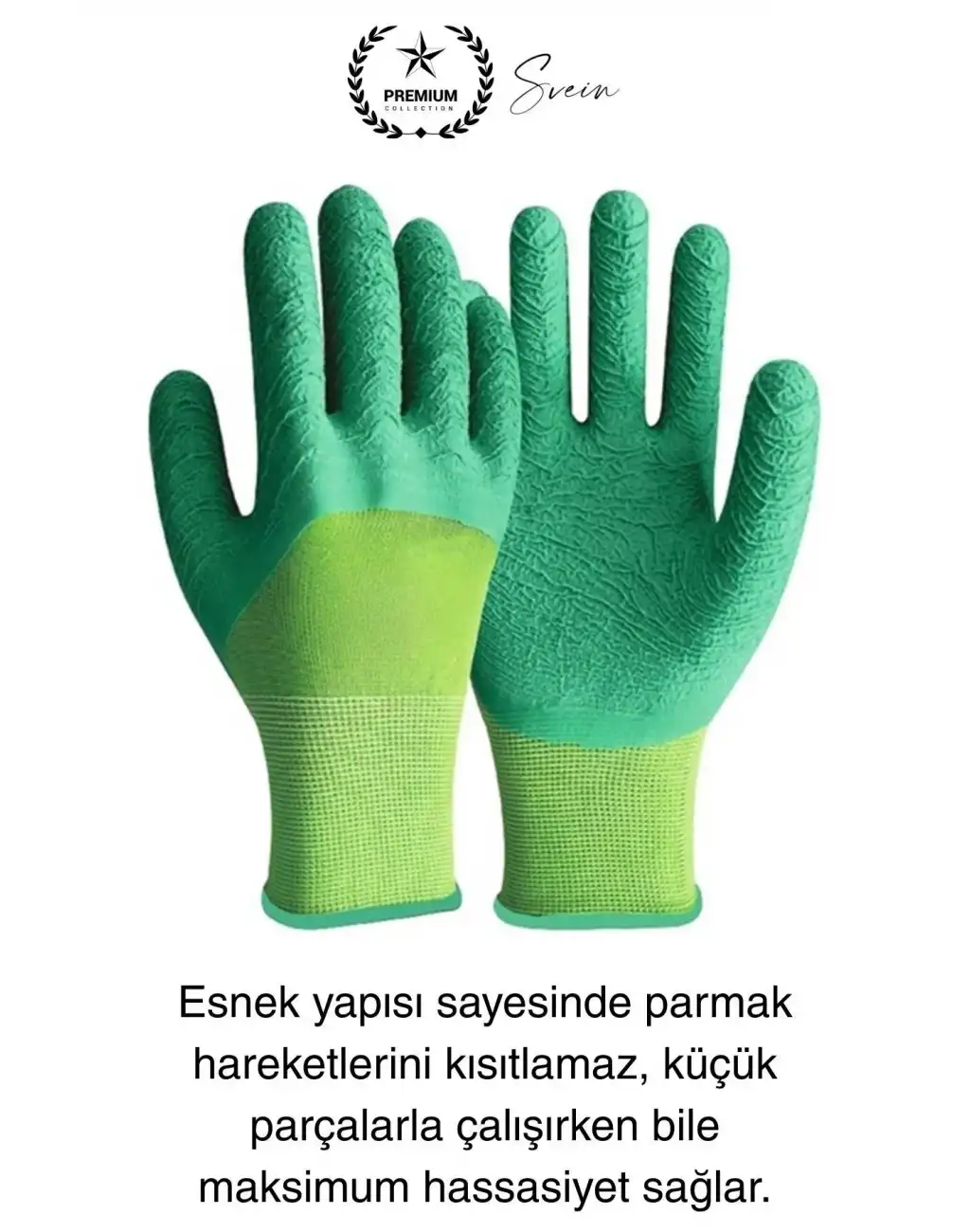 Kaymaz Dayanıklı Pütürlü Montaj İş Eldiveni Camcı Yarı Kaplama Güvenli Sağlam Lastikli Rahat Esnek