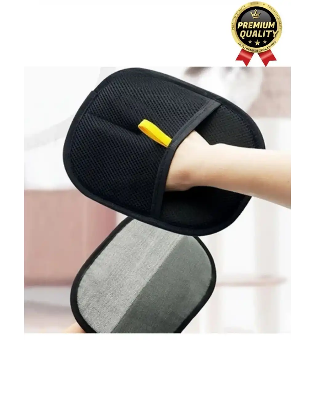 Yeniden Kullanılabilir İki Yönlü Mikrofiber Kedi Köpek Evcil Hayvan Tüy Toplama Eldiveni 25 x 18 cm