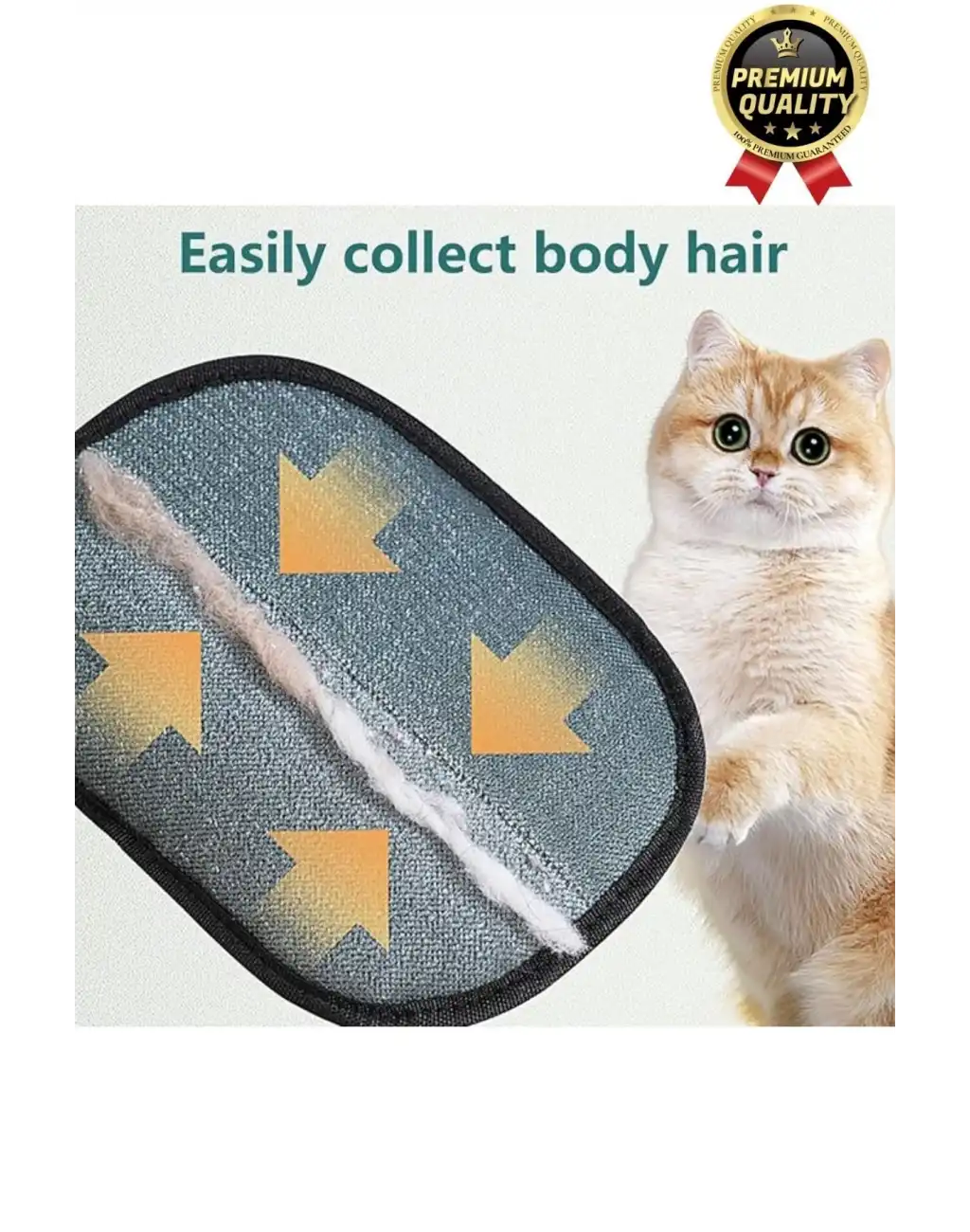 Yeniden Kullanılabilir İki Yönlü Mikrofiber Kedi Köpek Evcil Hayvan Tüy Toplama Eldiveni 25 x 18 cm