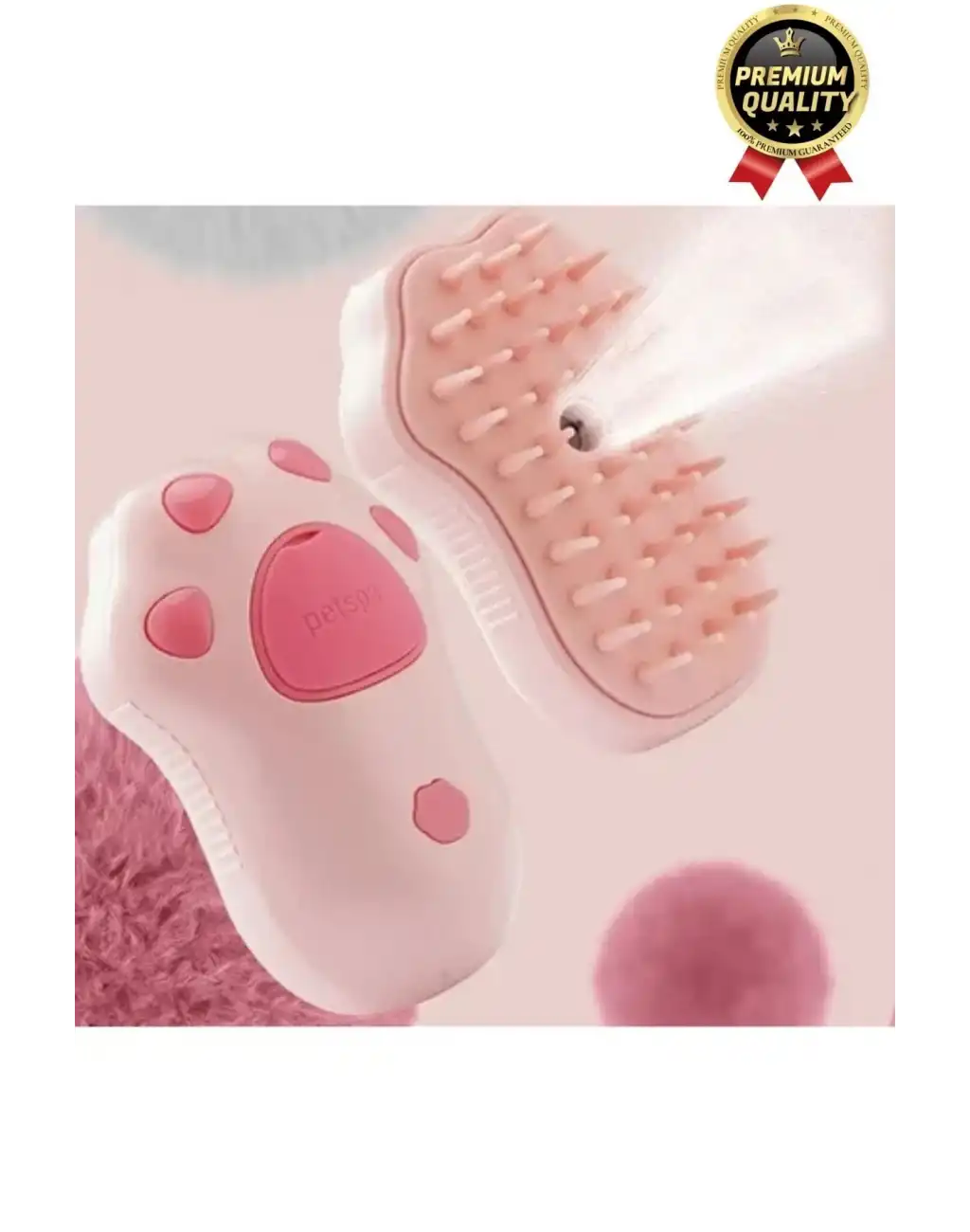 Yeni Seri Tüy Bakımı Pati Desenli Şarjlı Su Hazneli Doldurulan Kedi Köpek Evcil Hayvan Buharlı Tarak