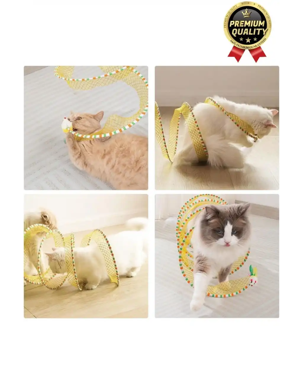 Özel Tasarım Yer Kaplamaz Taşınabilir Hafif Eğlendiren Komik Oyuncaklı Katlanabilir Kedi File Tüneli