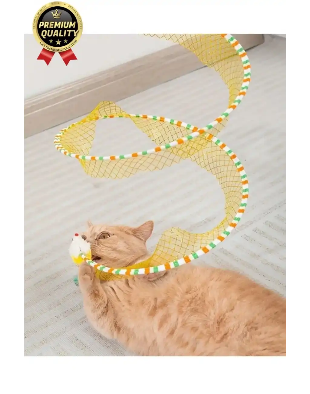 Özel Tasarım Yer Kaplamaz Taşınabilir Hafif Eğlendiren Komik Oyuncaklı Katlanabilir Kedi File Tüneli