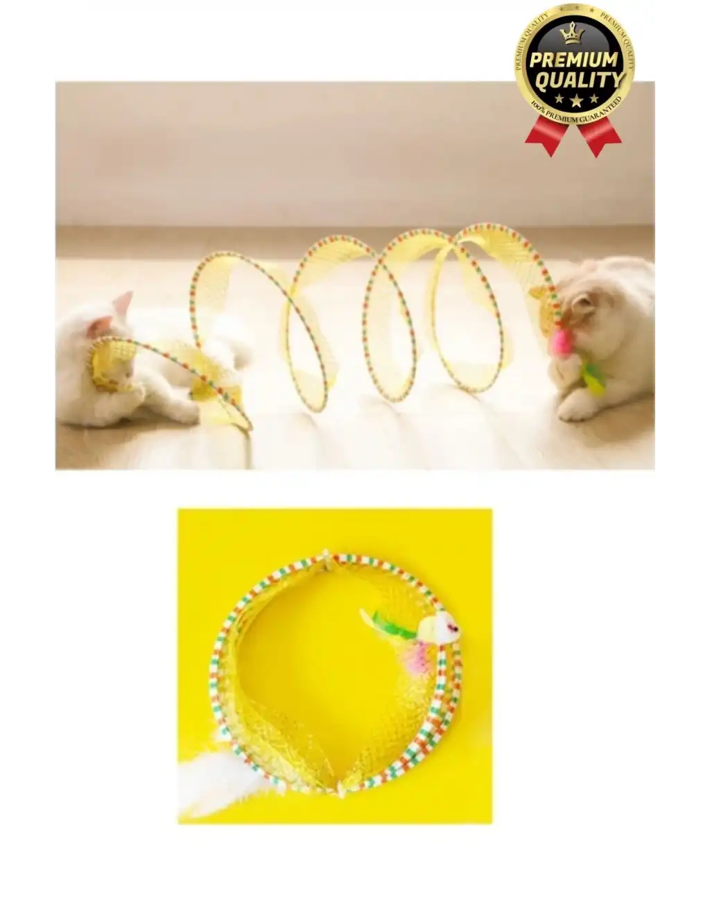 Özel Tasarım Yer Kaplamaz Taşınabilir Hafif Eğlendiren Komik Oyuncaklı Katlanabilir Kedi File Tüneli