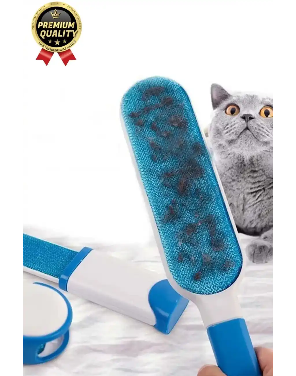 Çift Taraflı Kendini Temizleyen Mobilya Tişört Koltuk Kıyafet Halı Tüy Toplayıcı 2li Fırça Seti