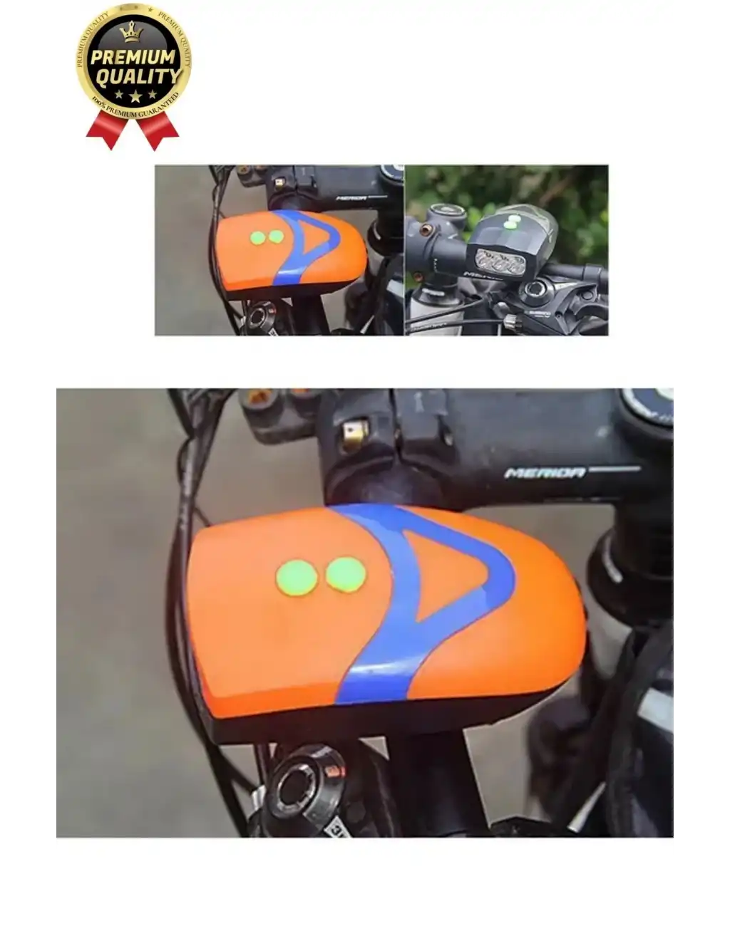 Çok Fonksiyonlu Kolay Takılabilir Dayanıklı Yüksek Sesli Su Geçirmez Led Işıklı Bisiklet Kornası