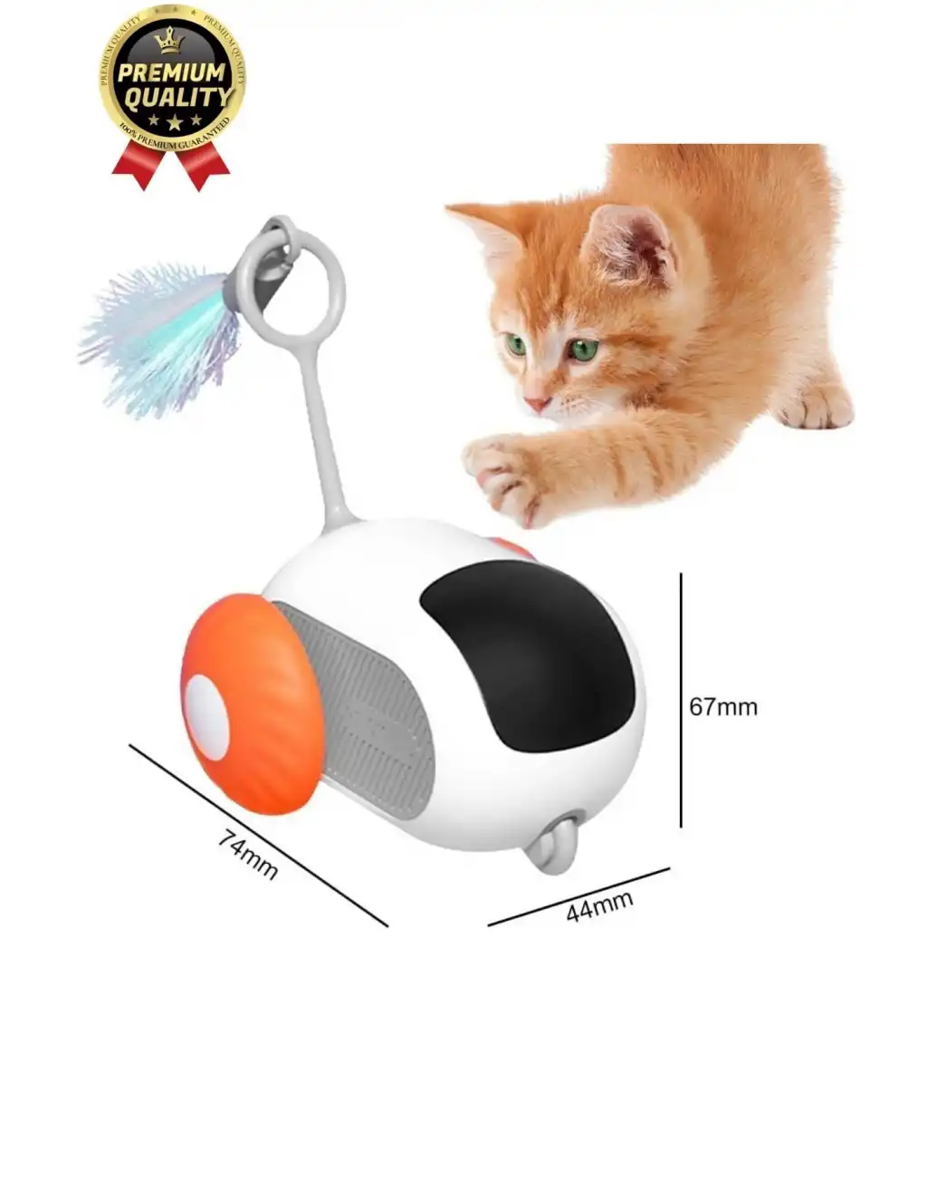 Yeni Nesil Şarjlı Renkli Kuyruk Aparatlı Eğlenceli Akıllı Uzaktan Kumandalı Robot Kedi Oyuncağı