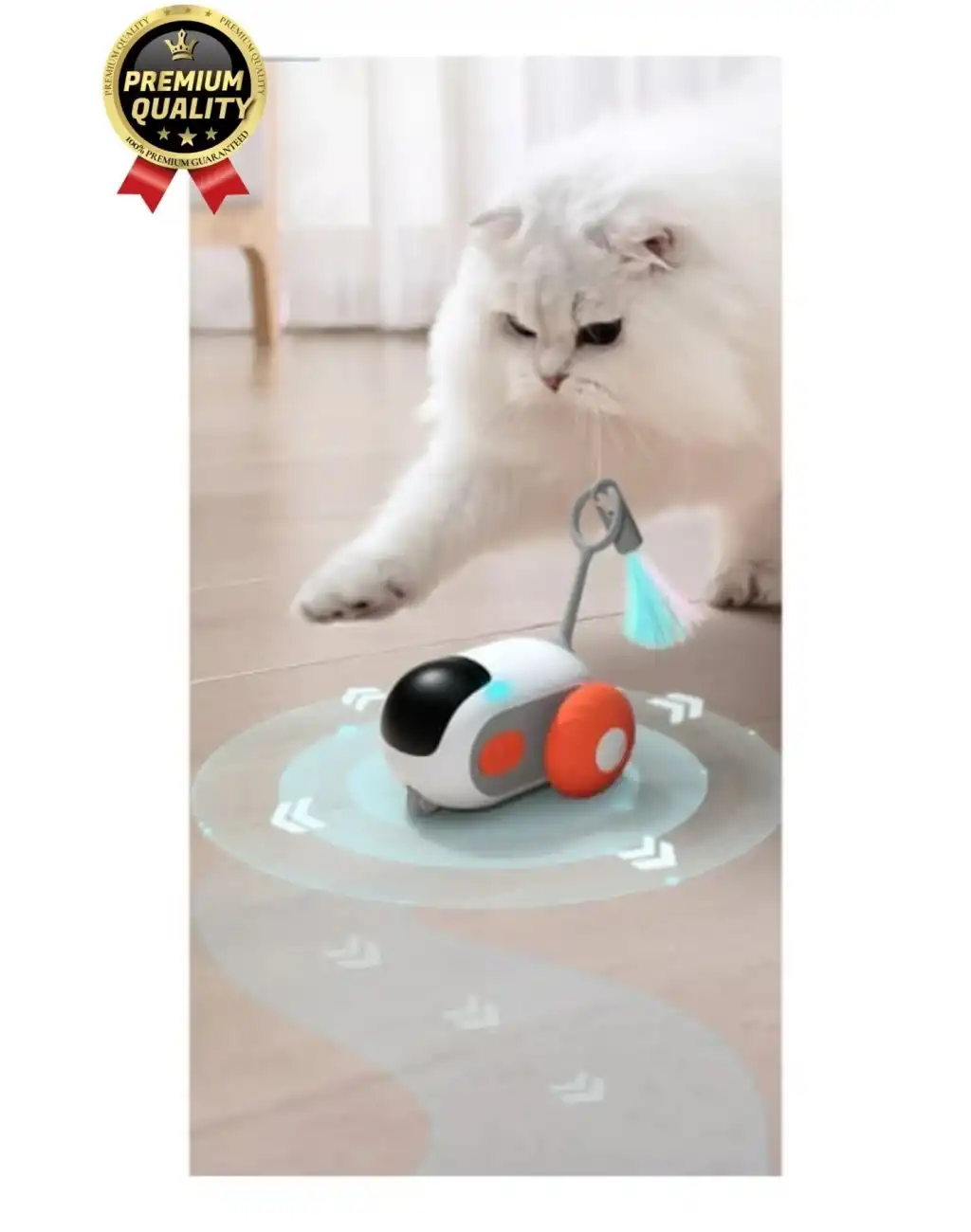 Yeni Nesil Şarjlı Renkli Kuyruk Aparatlı Eğlenceli Akıllı Uzaktan Kumandalı Robot Kedi Oyuncağı