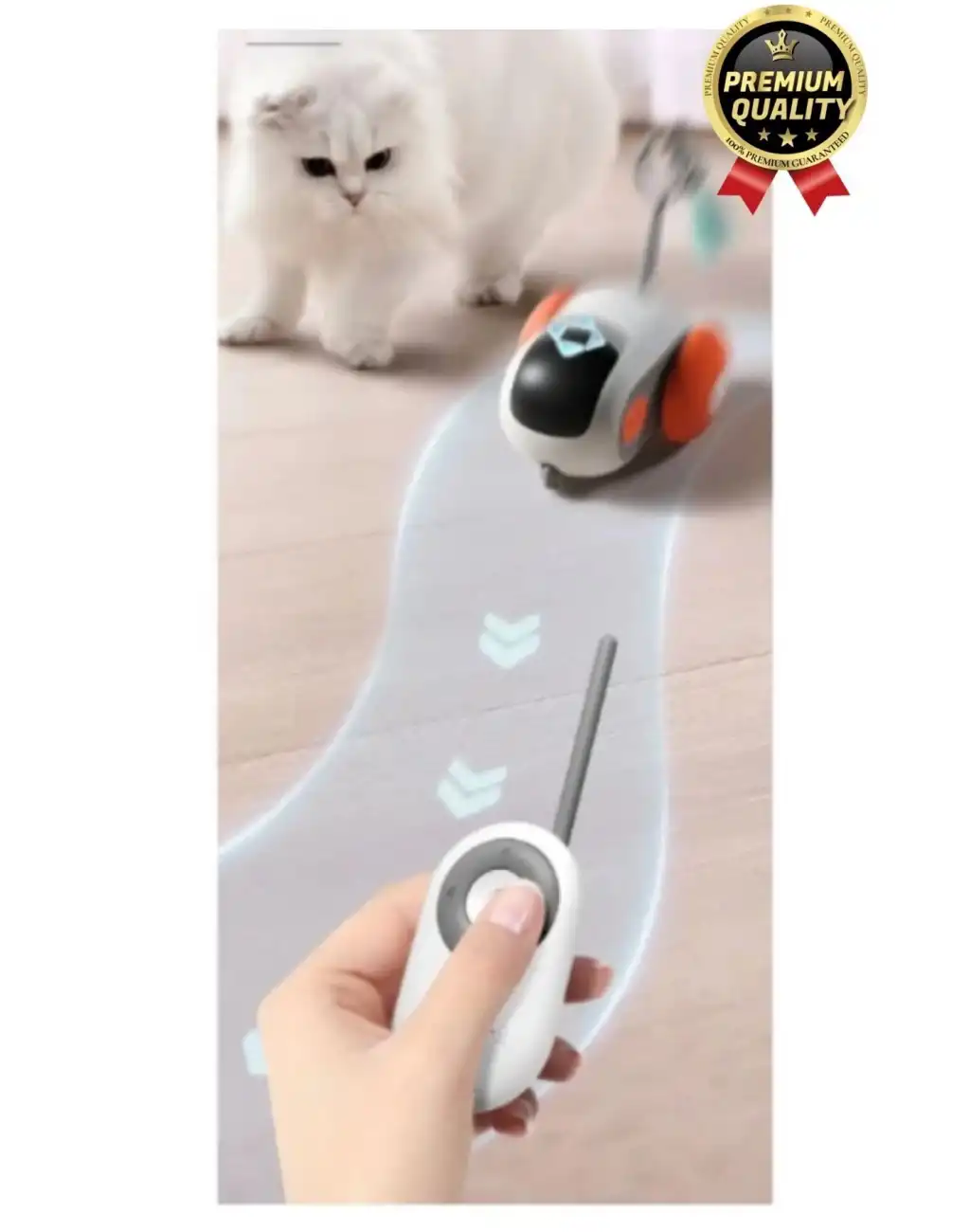 Yeni Nesil Şarjlı Renkli Kuyruk Aparatlı Eğlenceli Akıllı Uzaktan Kumandalı Robot Kedi Oyuncağı