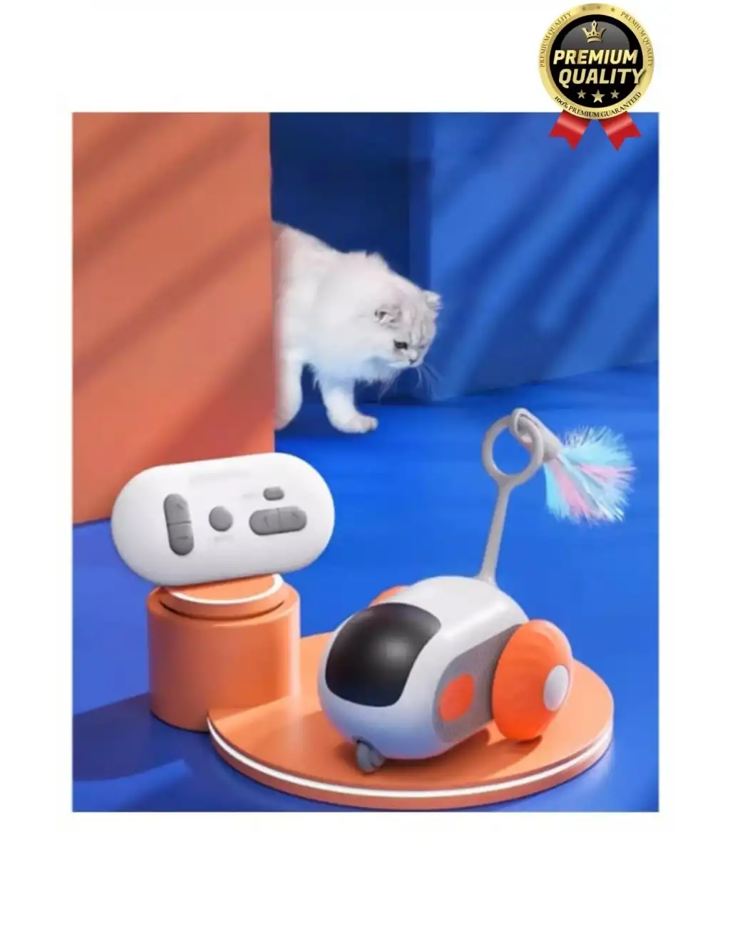 Yeni Nesil Şarjlı Renkli Kuyruk Aparatlı Eğlenceli Akıllı Uzaktan Kumandalı Robot Kedi Oyuncağı