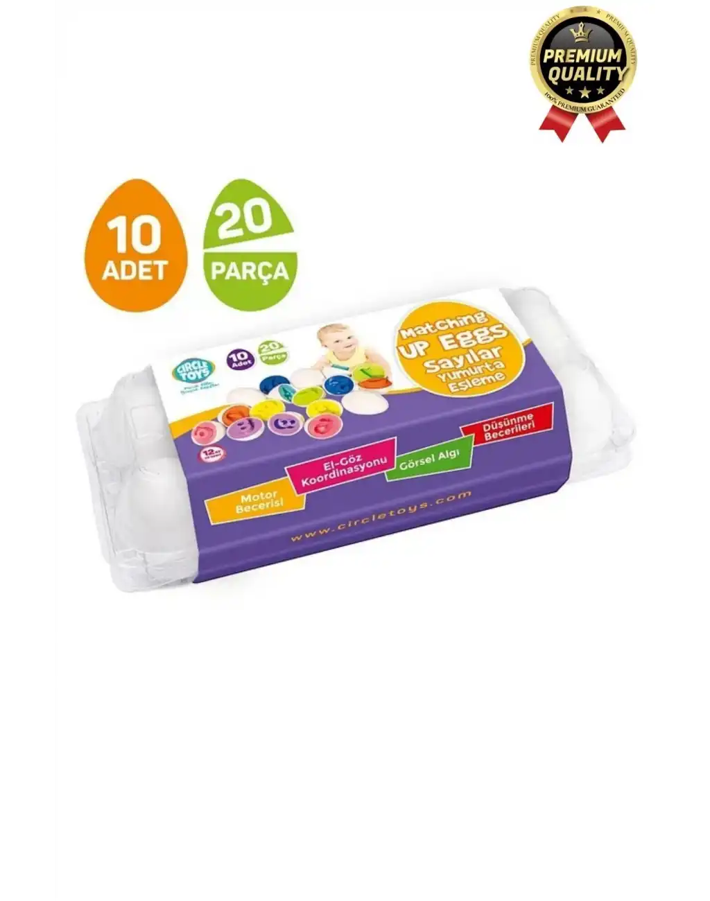 Yeni Nesil Eğitici Öğretici El Göz Kordinasyonu Çocuk Bebek Yumurta Sayı Eşleştirme Oyunu 10lu