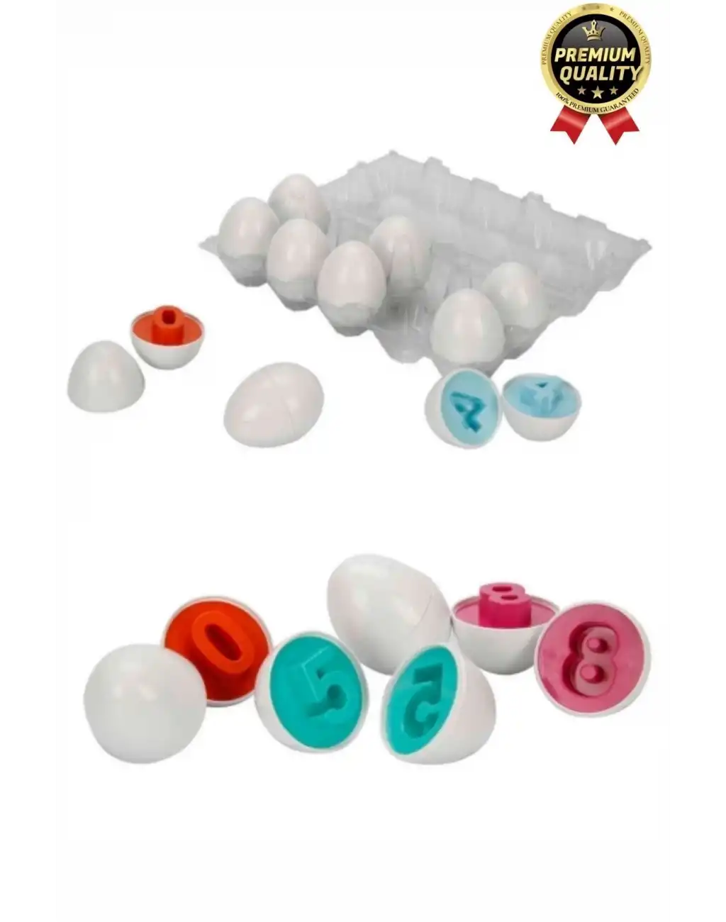 Yeni Nesil Eğitici Öğretici El Göz Kordinasyonu Çocuk Bebek Yumurta Sayı Eşleştirme Oyunu 10lu