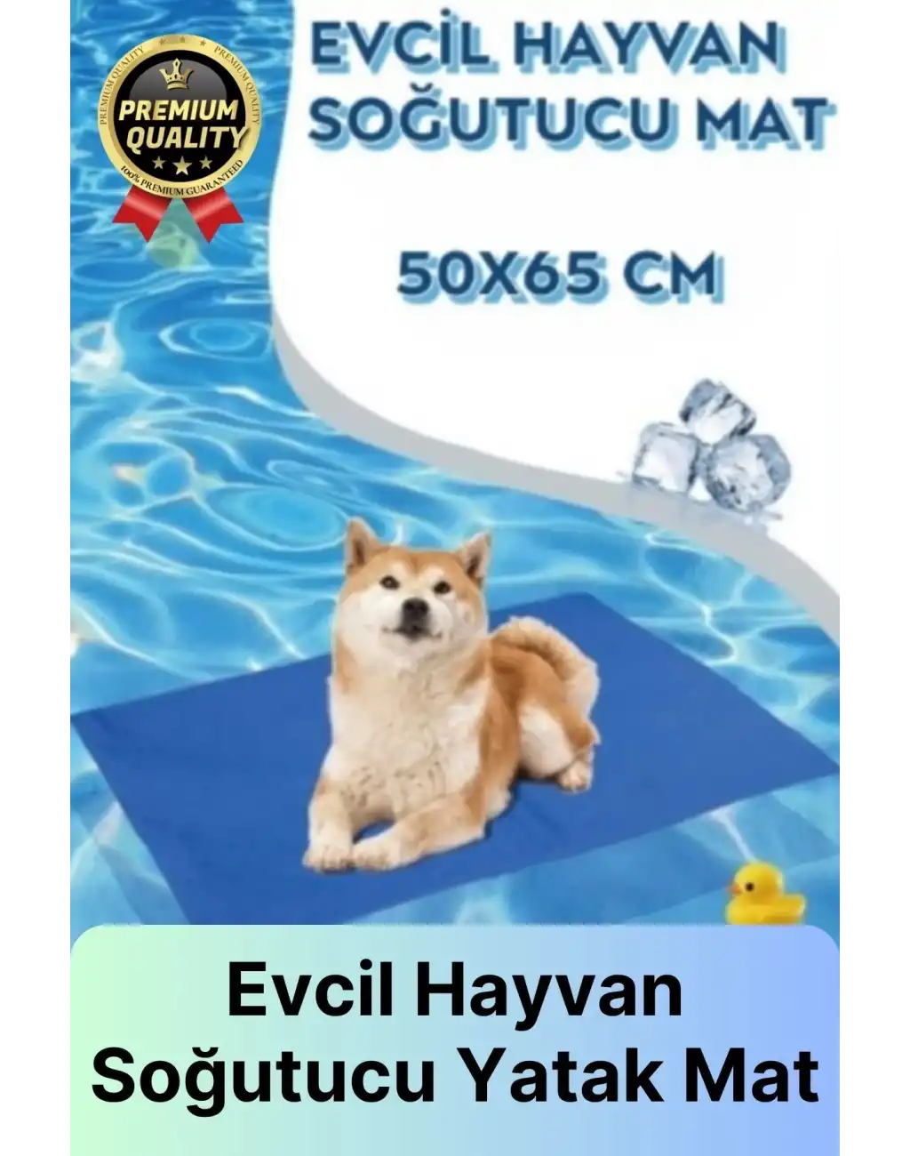 Çok Amaçlı Jel Dolgulu Kendinden Serinletici Evcil Hayvan Kedi Köpek Soğutucu Yatak Mat 50x65 cm