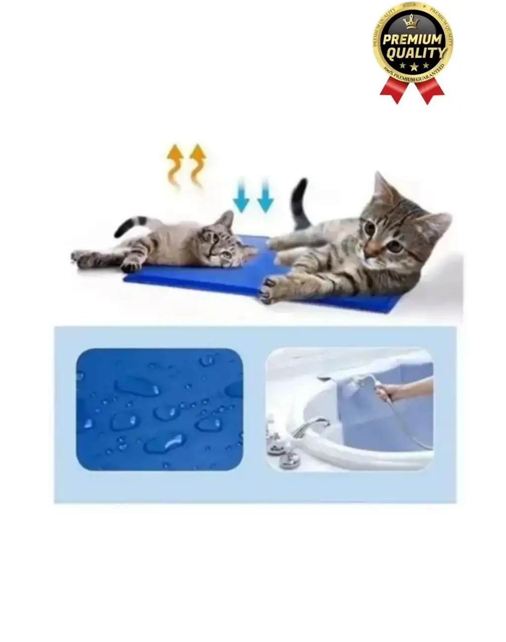 Çok Amaçlı Jel Dolgulu Kendinden Serinletici Evcil Hayvan Kedi Köpek Soğutucu Yatak Mat 50x65 cm