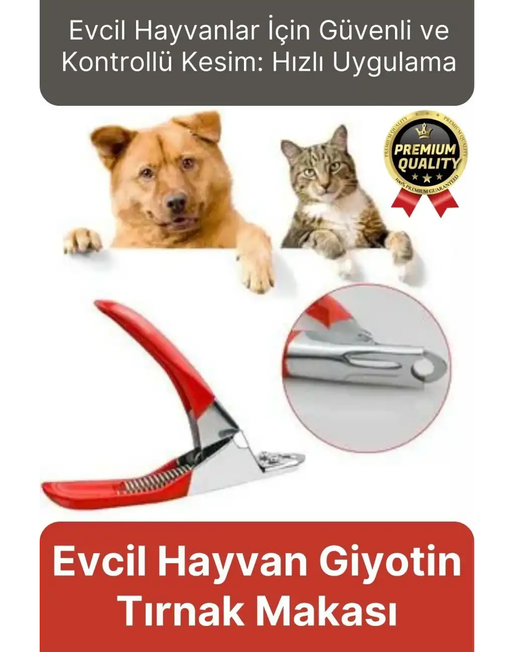 Özel Üretim Dayanıklı Güvenli Bakım Keskin Bıçaklı Kedi Köpek Evcil Hayvan Giyotin Tırnak Makası