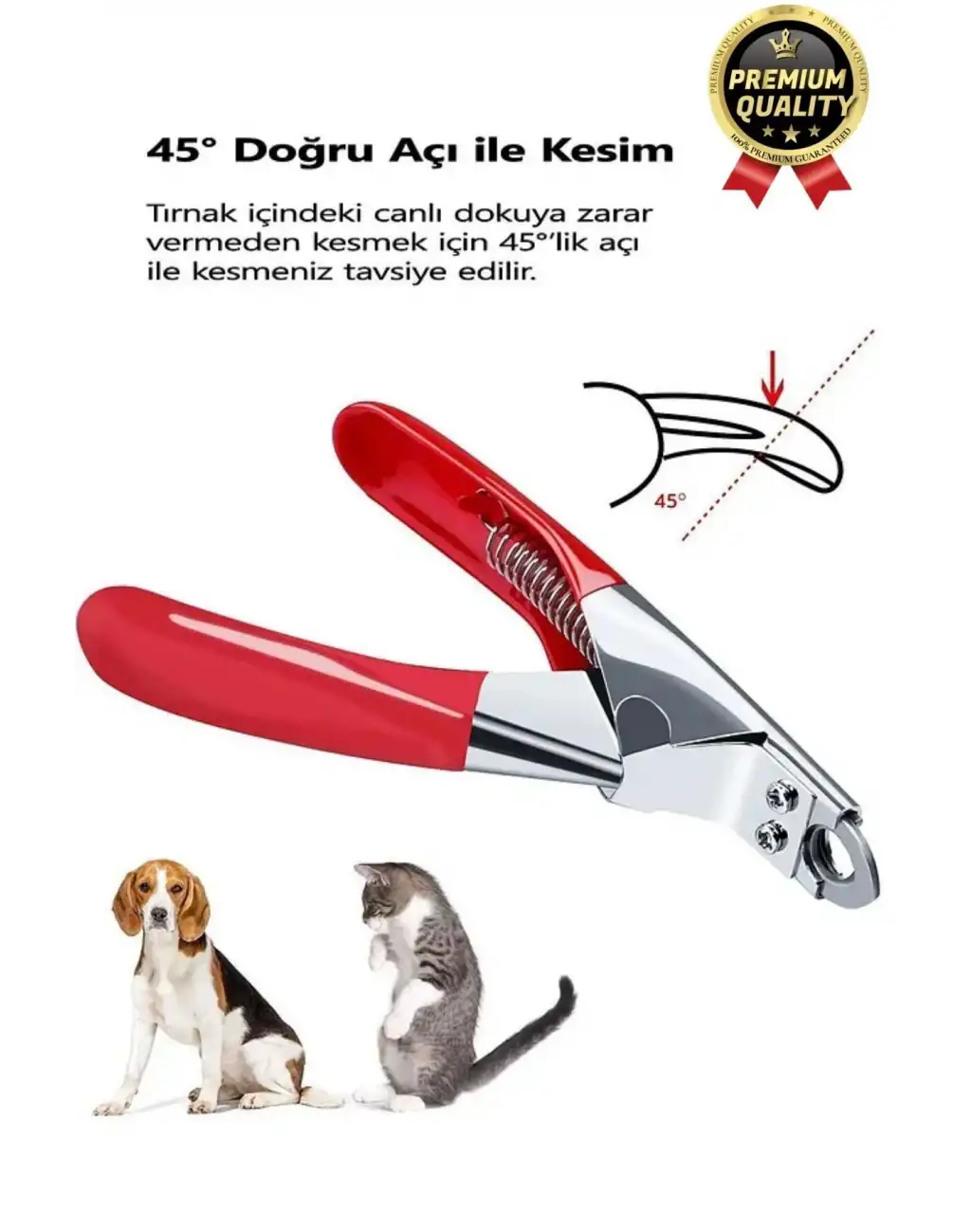 Özel Üretim Dayanıklı Güvenli Bakım Keskin Bıçaklı Kedi Köpek Evcil Hayvan Giyotin Tırnak Makası