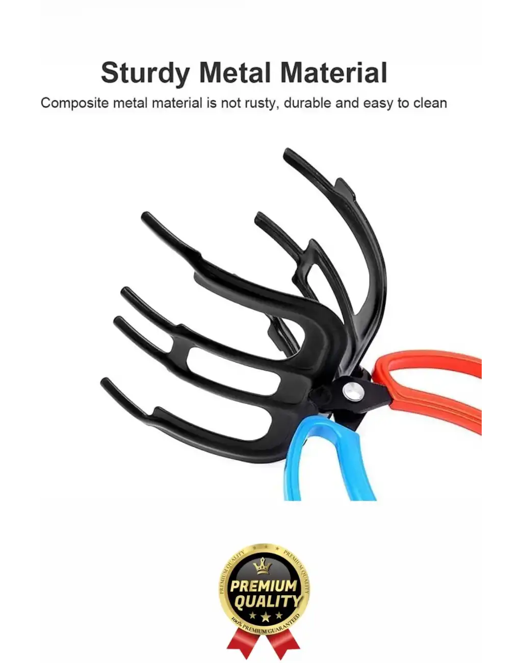 Çok Fonksiyonlu Ergonomik Tasarım Kaymayı Engelleyen Pense 3 Pençeli 11 cm Balık Sabitleyici Maşa