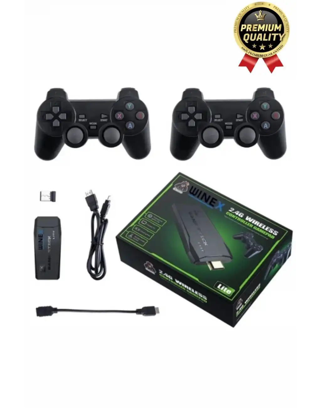 Nostaljik 4K Çözünürlük 2.4g Uyumlu Kablosuz Çift Kol Konsol Retro 20000 Oyunlu Game Stick Atari