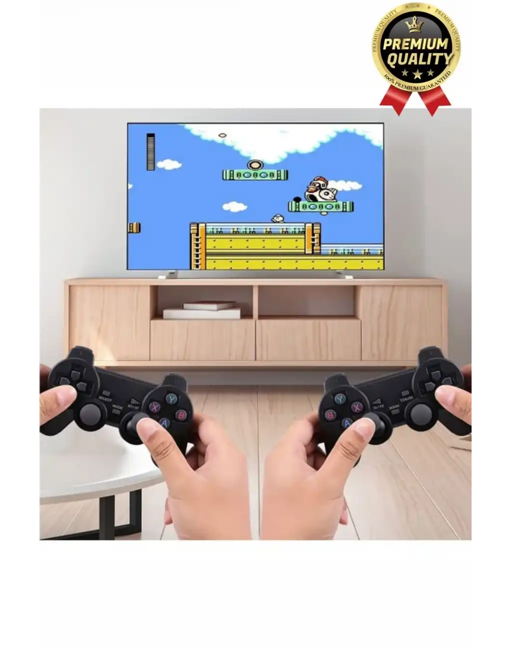 Nostaljik 4K Çözünürlük 2.4g Uyumlu Kablosuz Çift Kol Konsol Retro 20000 Oyunlu Game Stick Atari