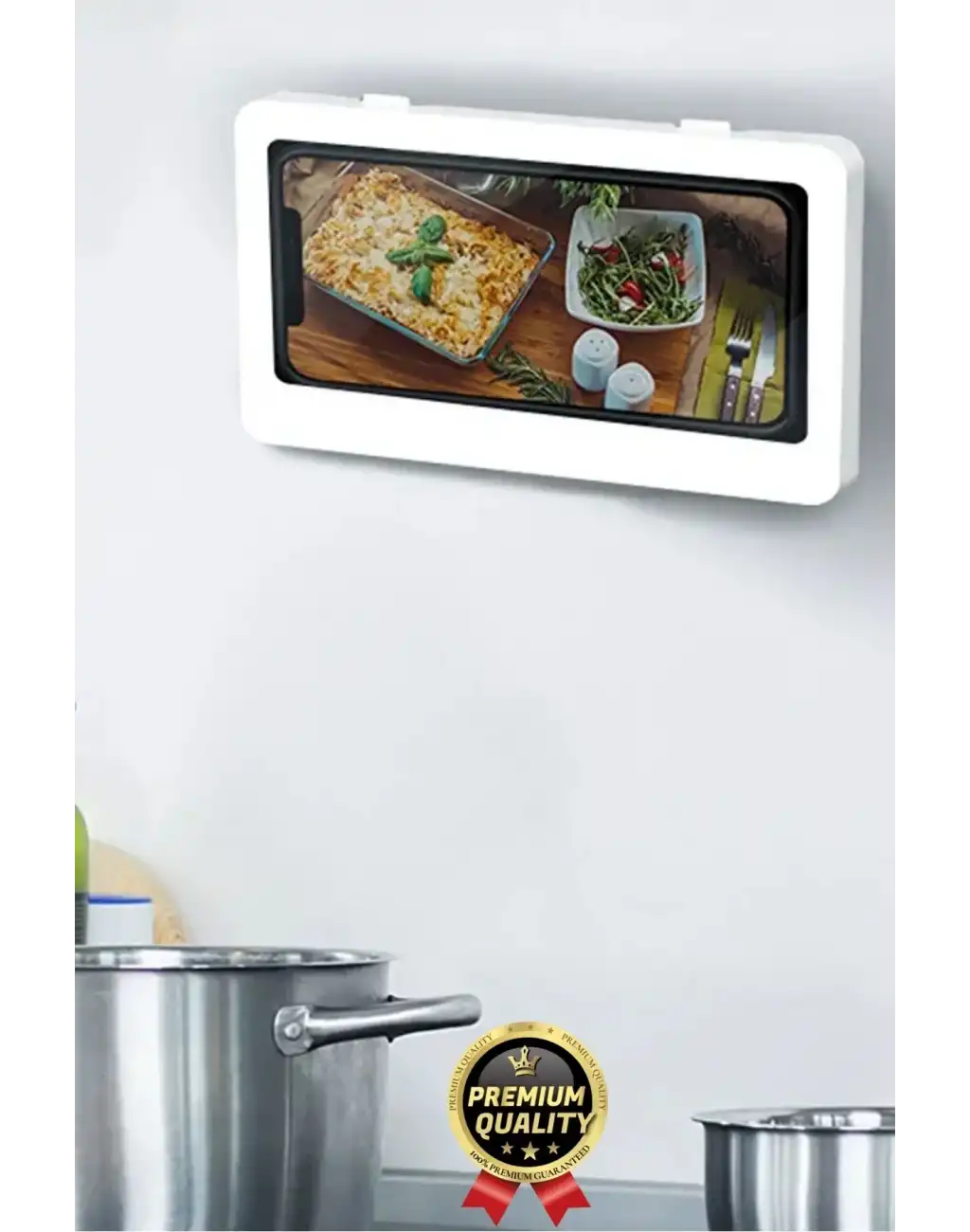 Çok Amaçlı Portatif Duvara Monte Sızdırmaz Buğu Yapmaz Su Geçirmez Hareketli Duş Telefon Kabı Tutucu