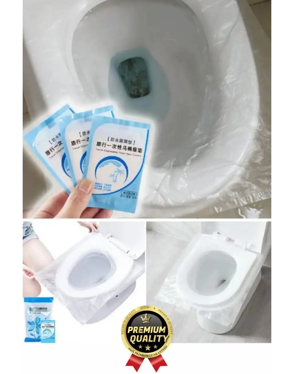 Yeni Seyahat Tipi Taşınabilir Okul Tuvalet Wc Hijyenik Tek Kullanımlık Klozet Kapağı Poşeti 50 Adet