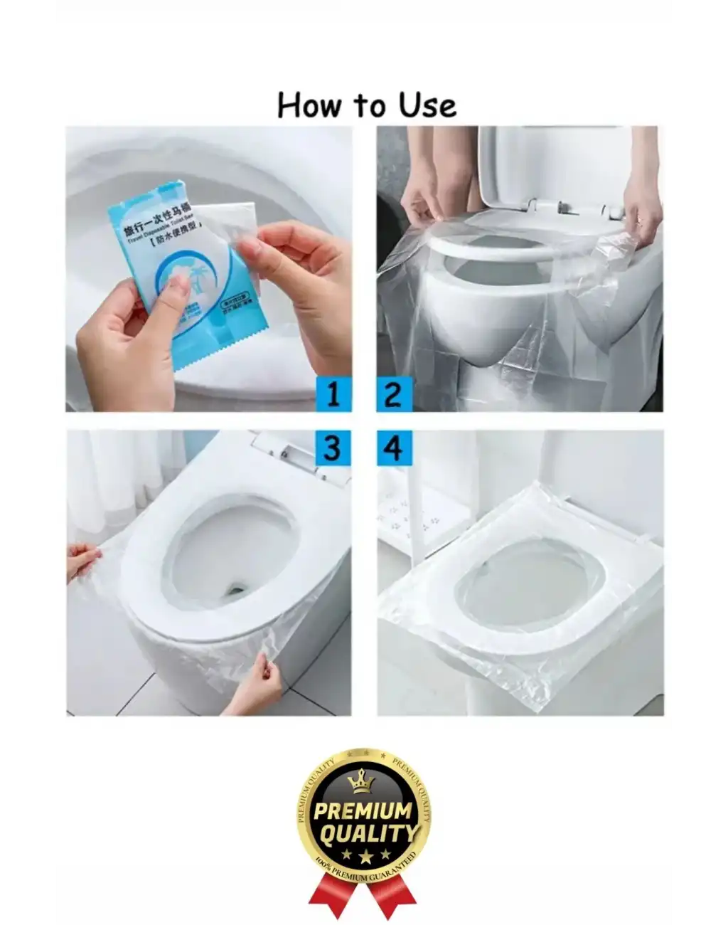 Yeni Seyahat Tipi Taşınabilir Okul Tuvalet Wc Hijyenik Tek Kullanımlık Klozet Kapağı Poşeti 50 Adet