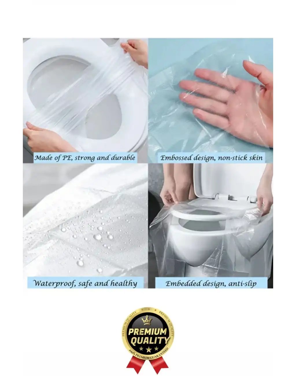 Yeni Seyahat Tipi Taşınabilir Okul Tuvalet Wc Hijyenik Tek Kullanımlık Klozet Kapağı Poşeti 50 Adet