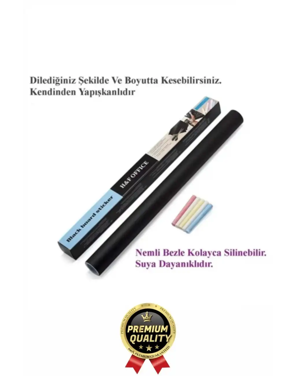 Özel Üretim Öğrenci Yazılabilir Silinebilir Yapışkanlı Büyük Boy Tahta Sticker Blackboard Rulo Pano