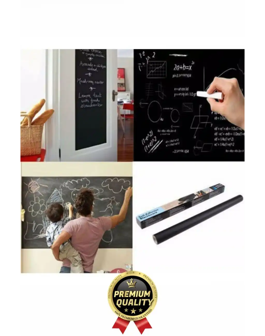 Özel Üretim Öğrenci Yazılabilir Silinebilir Yapışkanlı Büyük Boy Tahta Sticker Blackboard Rulo Pano