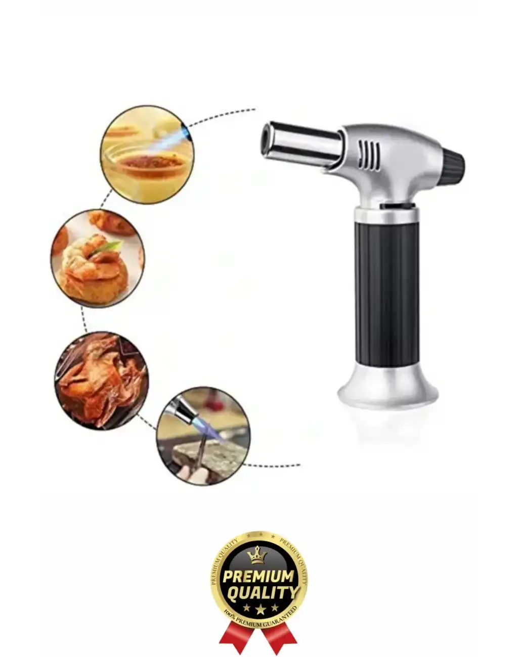 Profesyonel 1300 Derece Sıcaklık Veren Kamp Mangal Tatlı Kömür Gaz Doldurulabilir Alev Pürmüz Çakmak