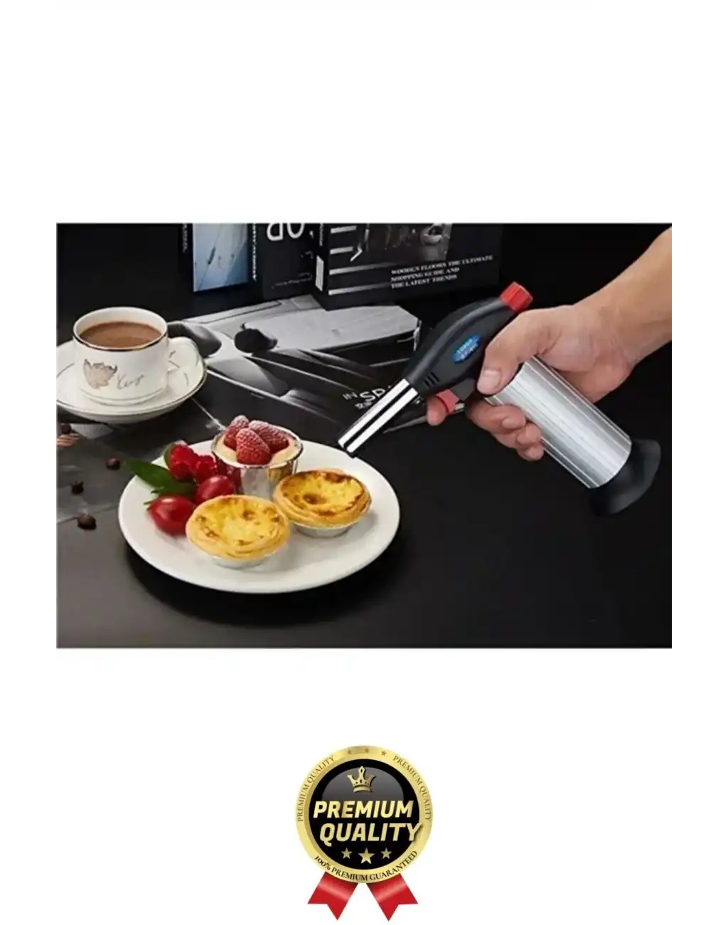 Profesyonel 1300 Derece Sıcaklık Veren Kamp Mangal Tatlı Kömür Gaz Doldurulabilir Alev Pürmüz Çakmak