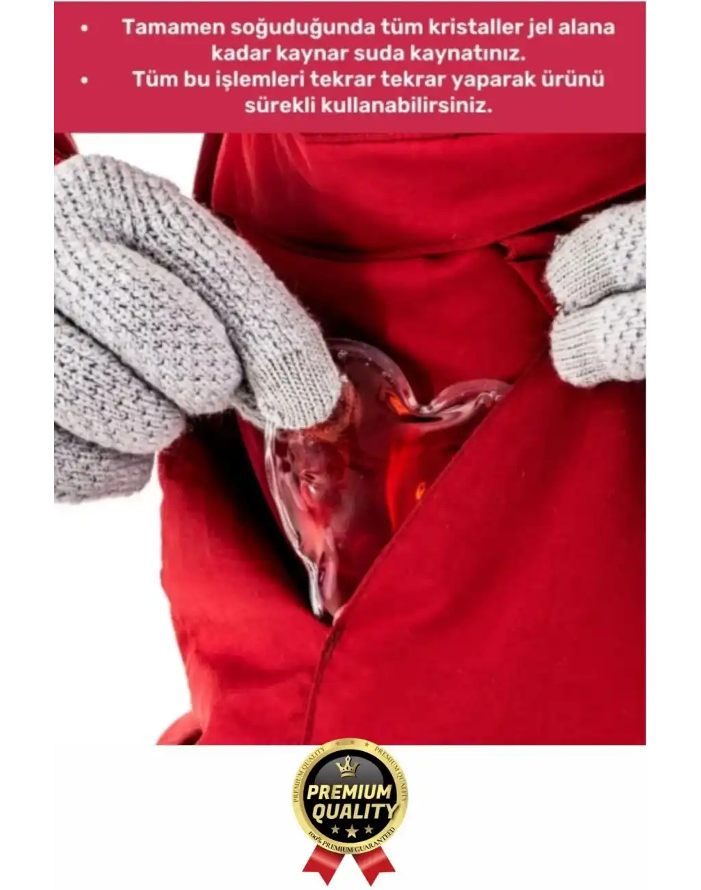 Premium Sihirli Jel Isıtıcı Tekrar Kullanılır Isınmatik Sıcak Su Torbası Kalpli Cep Sobası 2li Set