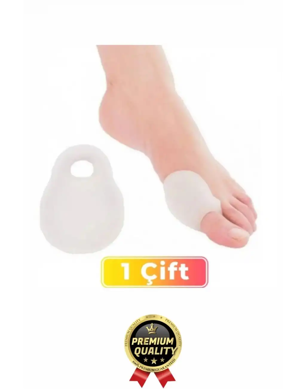 Yüksek Kalite Yumuşak Halluks Valgus Makaralı Bunyon Silikon Ayak Başparmak Kemik Koruyucu 1 Çift