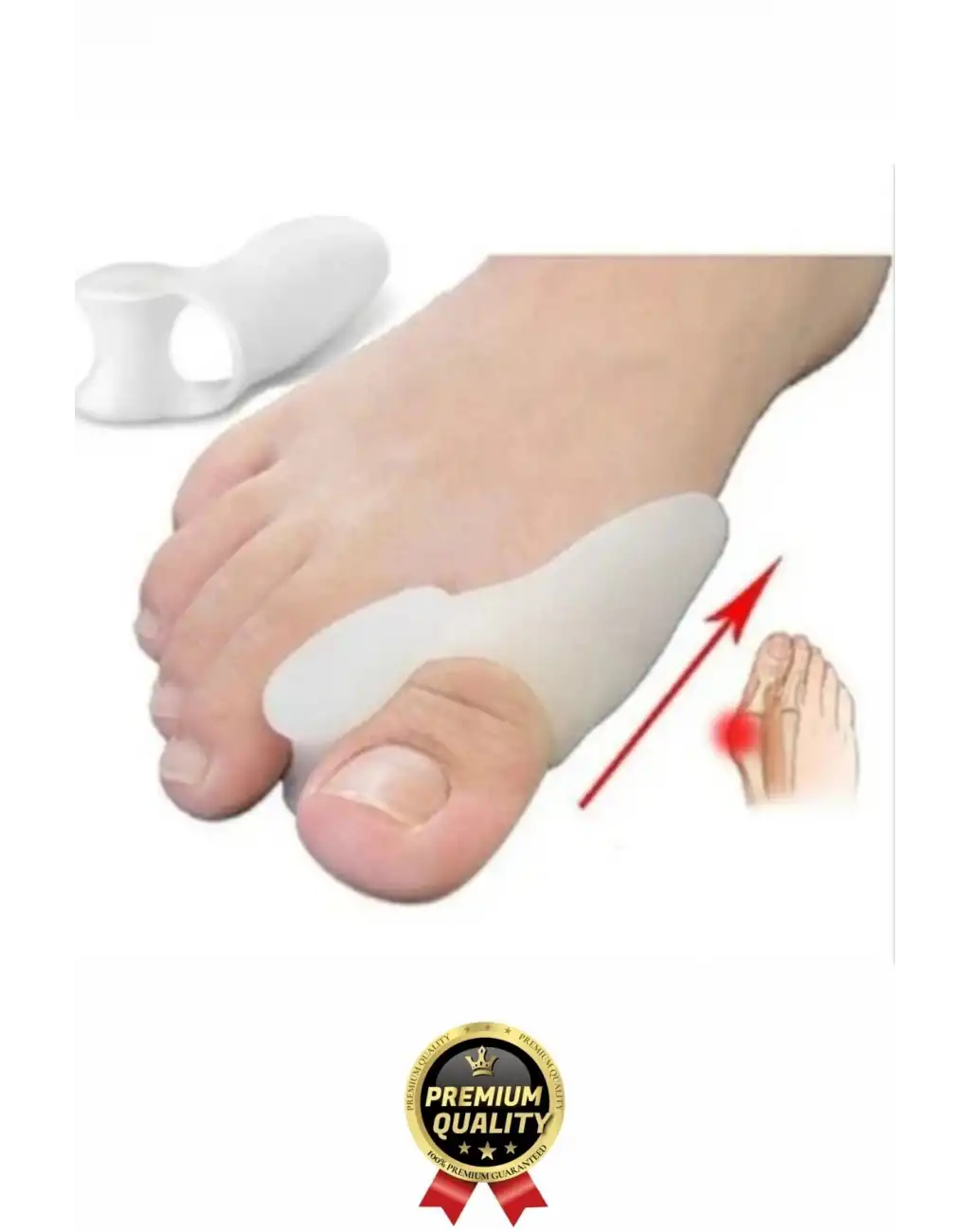 Yüksek Kalite Yumuşak Halluks Valgus Makaralı Bunyon Silikon Ayak Başparmak Kemik Koruyucu 1 Çift