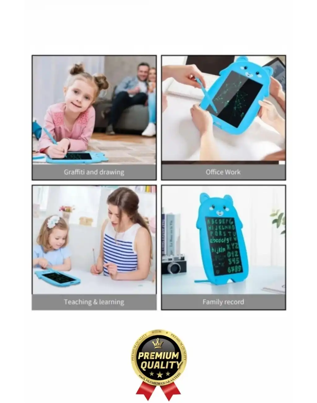 Kolay Kullanım Dayanıklı Lcd Ekran Kalemli Dijital Akıllı Ayıcıklı Yazı Boyama Çizim Tableti 8,5 Inç