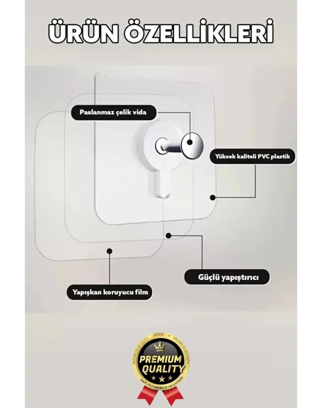 Süper Sağlam İz bırakmaz Çerçeve Tablo Banyo Mutfak Ultra Güçlü Yapışkanlı Çivisiz Askı 1 Adet