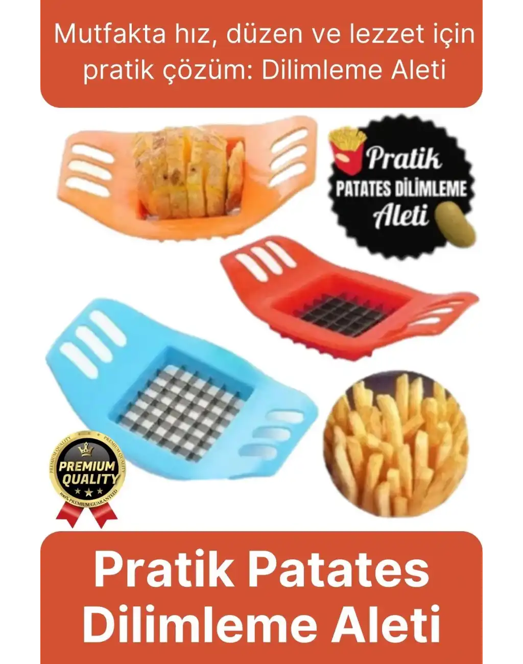 Yepyeni Pratik Paslanmaz Çelik Kızartma Kesici Sebze Soğan Kesme Doğrama Patates Dilimleme Aleti