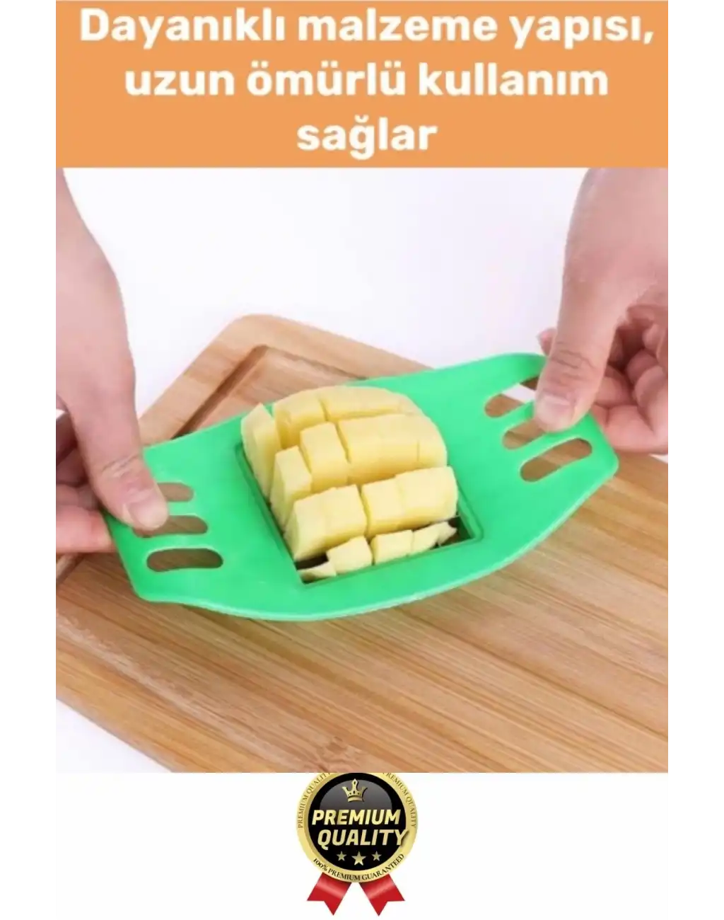 Yepyeni Pratik Paslanmaz Çelik Kızartma Kesici Sebze Soğan Kesme Doğrama Patates Dilimleme Aleti