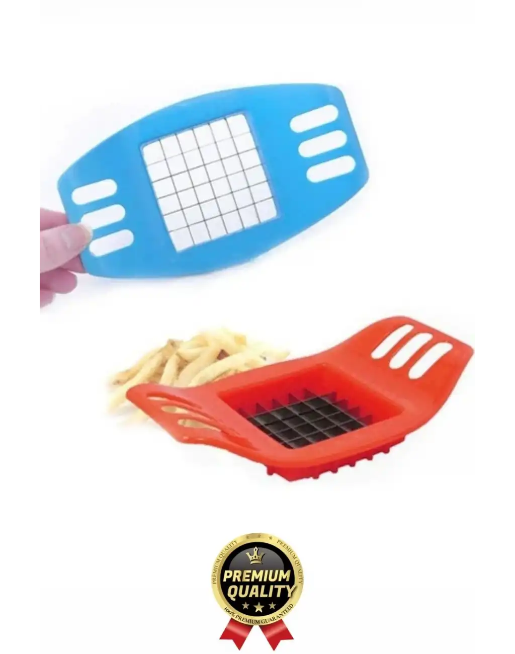 Yepyeni Pratik Paslanmaz Çelik Kızartma Kesici Sebze Soğan Kesme Doğrama Patates Dilimleme Aleti