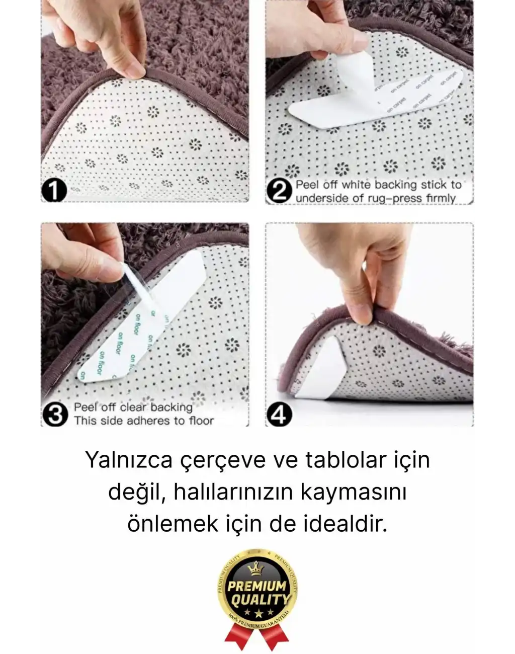 Ultra Güçlü İz Bırakmaz Çivisiz Tablo Çerçeve Asma Kendinden Yapışkanlı Siyah Cırt Bant 12li Set