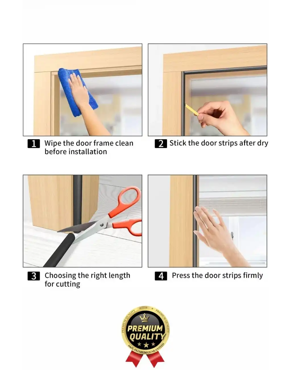 Güçlü Kendinden Yapışkanlı Kapı Pencere Soğuk Hava Geçirmez Yalıtım İzolasyon Kahve Fitil 20 Metre