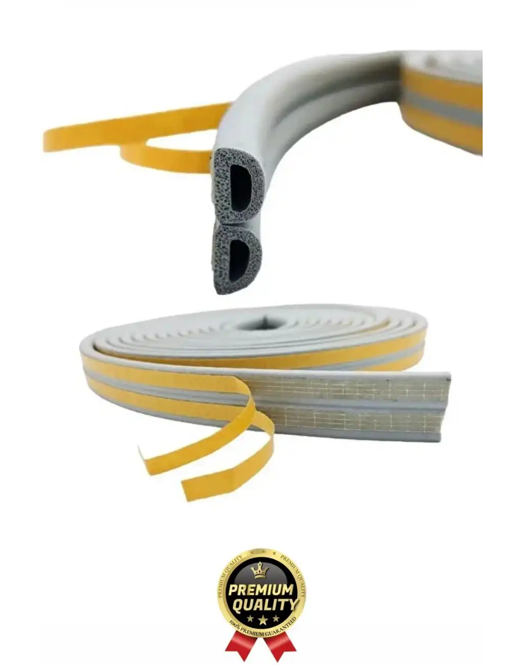 Güçlü Kendinden Yapışkanlı Kapı Pencere Soğuk Hava Geçirmez Yalıtım İzolasyon Gri Fitil 10 Metre