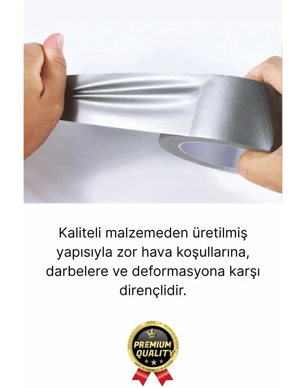 1 Adet Ekstra Güçlü Dayanıklı Su Geçirmez Sızdırmaz Yalıtım İzolasyon Gri Tamir Bandı 10 Mt 48 Mm