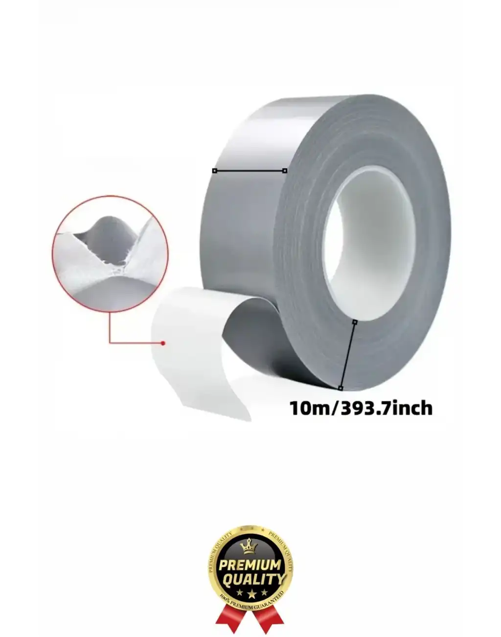 5 Adet Ekstra Güçlü Dayanıklı Su Geçirmez Sızdırmaz Yalıtım İzolasyon Gri Tamir Bandı 10 Mt 48 Mm