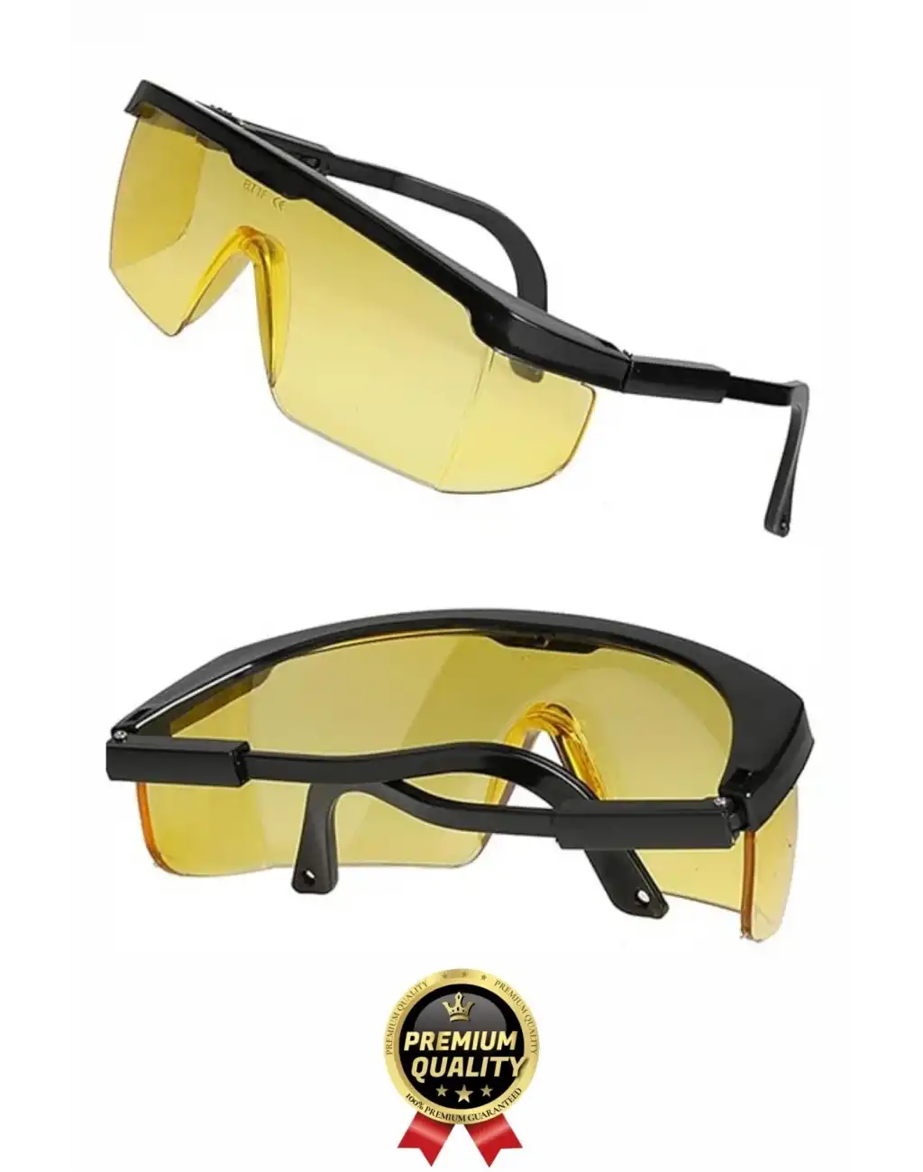 Dayanıklı Hafif Sarı Geniş Görüş Açılı Atölye Endüstriyel Ayarlı Çapak Kaynak Gözlüğü 12x30cm 1 Adet