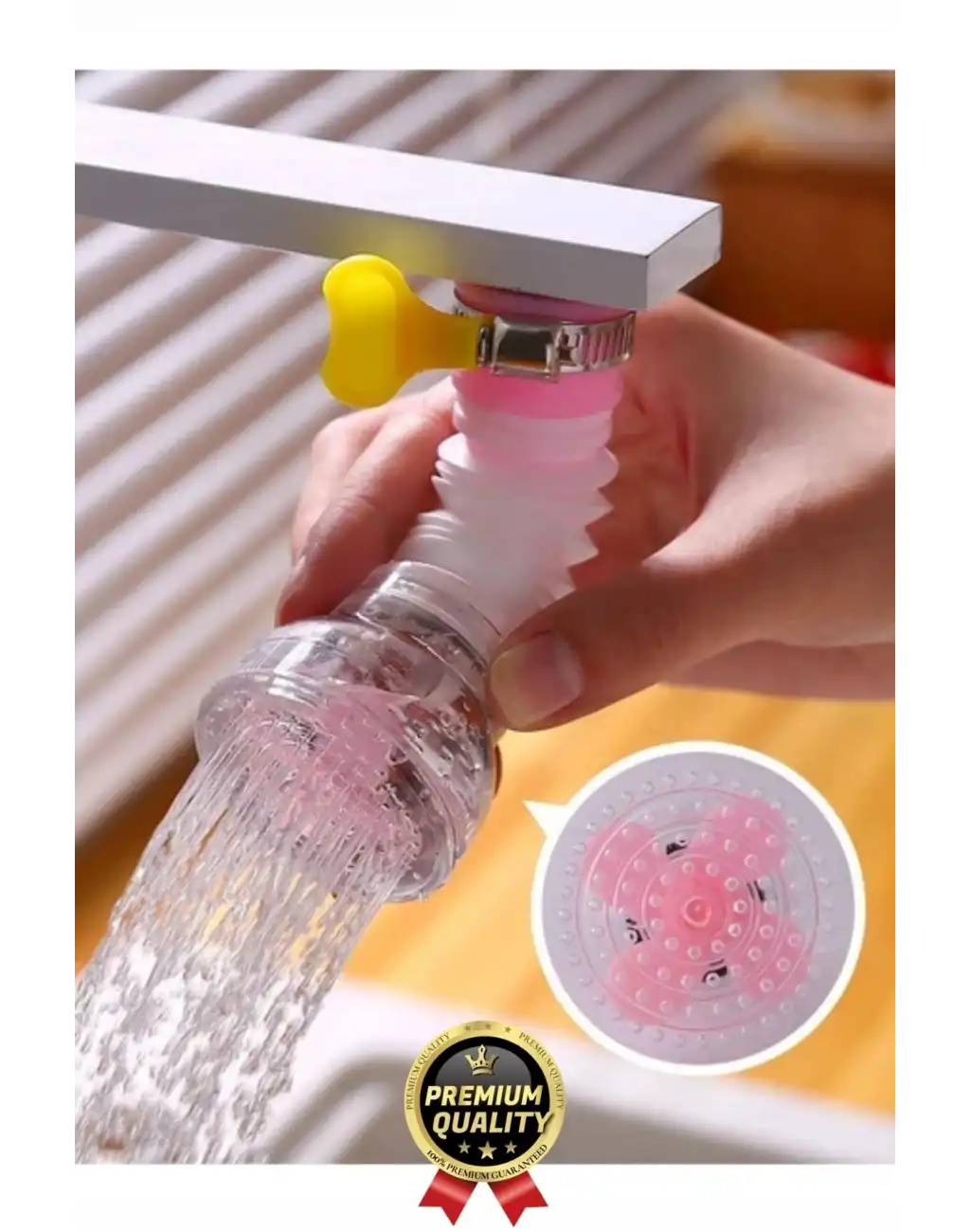 Özel Üretim Dayanıklı Su Tasarruflu Filtreli 360 Derece Oynar Mineral Taşlı Pervaneli Musluk Başlığı